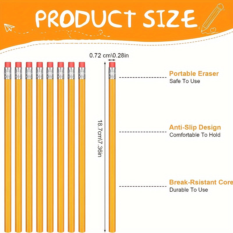 320 Count, Wood-Cased #2 HB Pencils Pre-Sharpened Yellow with Eraser, Bulk Pack for Office, Home, Back to School